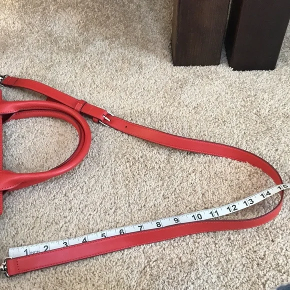 Vera Bradley dark orangish red faux leather zippered satchel. - Picture 12 of 12